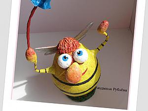 Робимо позитивну іграшку Пчелкин з пап'є-маше - ярмарок майстрів - ручна робота, handmade