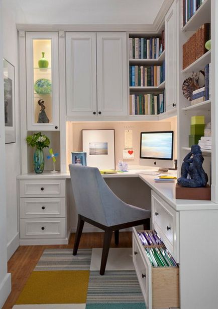 Biroul de acasă cum să se potrivească tot ceea ce aveți nevoie într-un spațiu mic - sfaturi utile