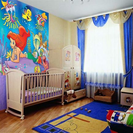 Imagini de fundal în camera de copii pentru fete și băieți