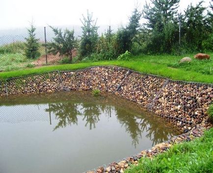 Gabionok kerttervezés fotók, kilátás, tervezési ötletek rekreációs területek termelésére táblák (horganyzott drótháló Gabions) Gabionok kerttervezés fotók, kilátás, tervezési ötletek üdülőterületen, ötlet a