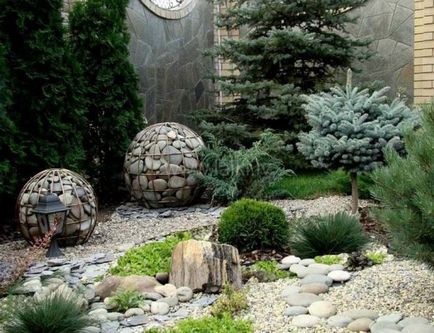 Gabionok kerttervezés fotók, kilátás, tervezési ötletek rekreációs területek termelésére táblák (vezeték Gabions) Gabionok kerttervezés fotók, kilátás, tervezési ötletek üdülőterületen, ötlet a