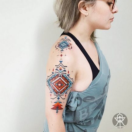 Geometric tatuaj brian gomes pe motive de desene pe corpurile popoarelor tribale din Amazon