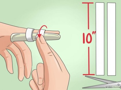 Cum să suprapuneți o pneu pe degetul arătător