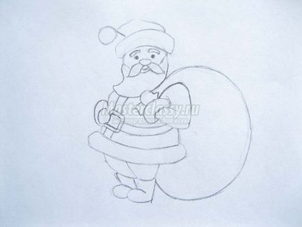 Cum de a desena un Moș Crăciun cu creioane colorate