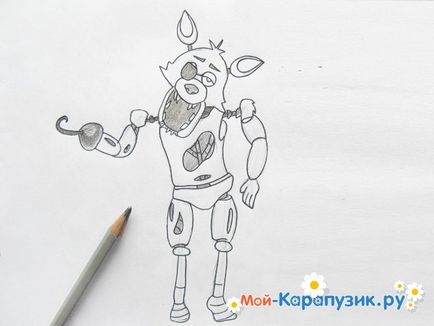 Hogyan kell felhívni Foxy 5 éjszakás Freddy állapotok ceruzák