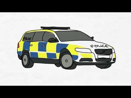 Як намалювати поліцейську машину
