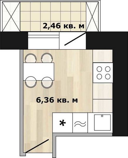 Hogyan felszerelni a konyha, erkély 3 lehetőség szakértő észrevételeit