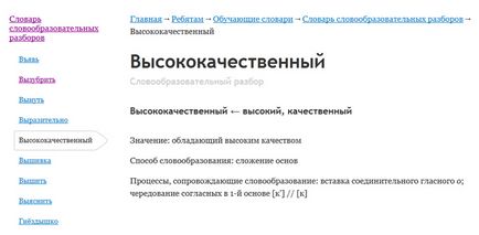 Як користуватися словником словотворчих розборів