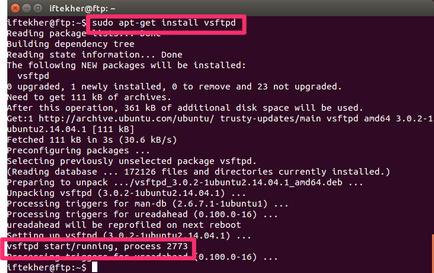Cum se instalează și se configurează serverul ftp în ubuntu