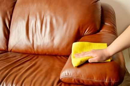 Hogyan törődik bőr bútorok a lakásban - ellátás bőr bútorok a lakásban