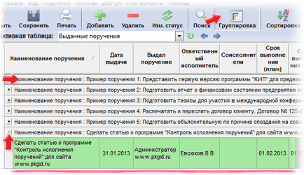 Контроль виконання доручень »для перевірки роботи персоналу