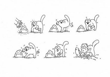 Cat Simon si desen animat de Anul Nou, pisica rosie