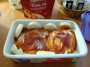 Курка з томатним кетчупом до пасти покроковий рецепт з фотографіями