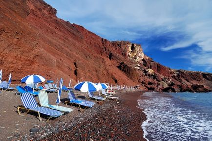 Cele mai bune plaje din Santorini (Grecia) sunt plaja roșie, neagră și albă