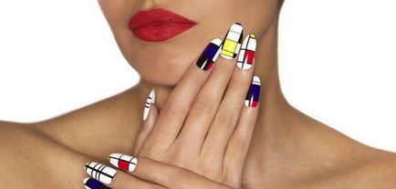 Manicure сolor bloc - septembrie trend-2016