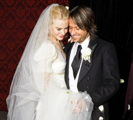 Nicole Kidman și balaurul Urban s-au felicitat într-un mod plăcut în ziua nunții