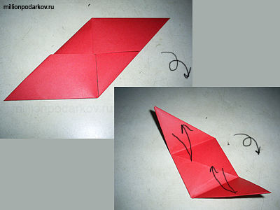 Origami hârtie realizată manual din mâinile sale 