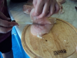 Hússzeleteket Csirke tejszínes mártással lépésre recept fotók