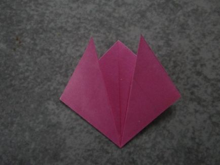 Képeslap Origami tulipán, képeslapok saját kezűleg