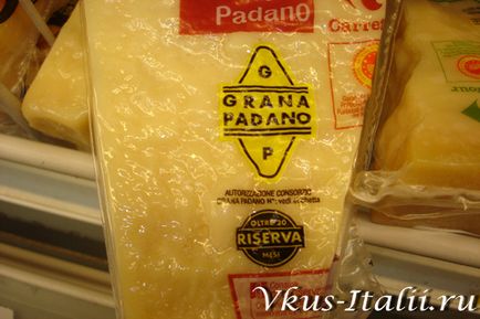 Parmezan, Grana Padano, gustul Italiei