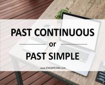 Past simple або past continuous