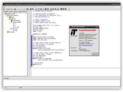 Перший проект для мікроконтролера avr в codevisionavr