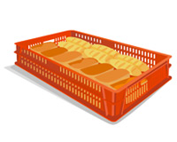 Cutii din plastic pentru depozitarea și transportul păsărilor de curte (pui, rațe, găini)