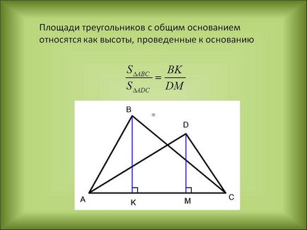 Площі трикутників із загальним підставою відносяться як висоти, презентація 214676-8