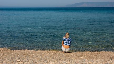 A strand közelében, a fürdők Aphrodité a Akamas félszigeten