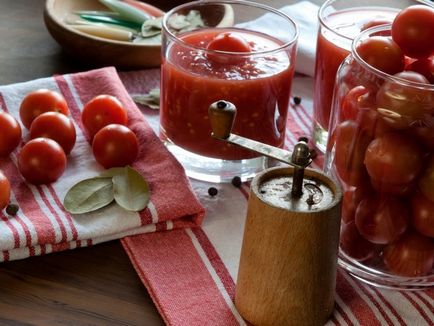 Paradicsom saját lében nélkül ecet - egy recept fotókkal, hogyan kell főzni egy finom házi