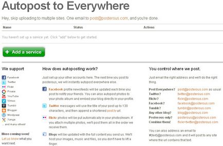 Posterous - postarea ușoară pe blog (cross-hosting) prin e-mail