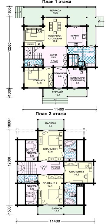 Proiecte de case din lemn cu două etaje