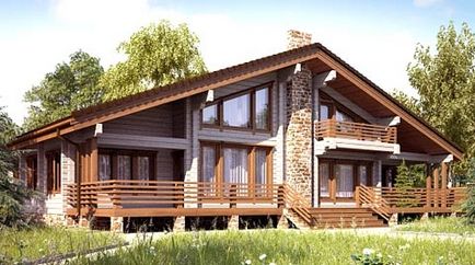 Proiecte de case din lemn cu două etaje