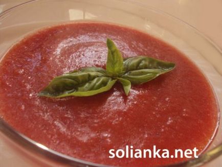 Rețetă cu o fotografie de supă de roșii gazpacho