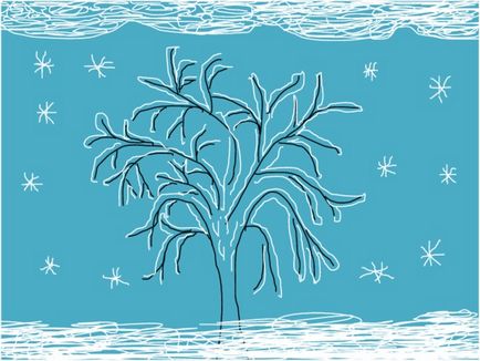 Desenați un copac de iarnă - din, prezentări
