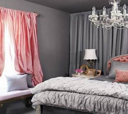 Idei de decor de dormit roz, combinații de culori