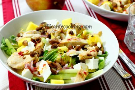 Salata cu carne de pui si mango, picantecooking