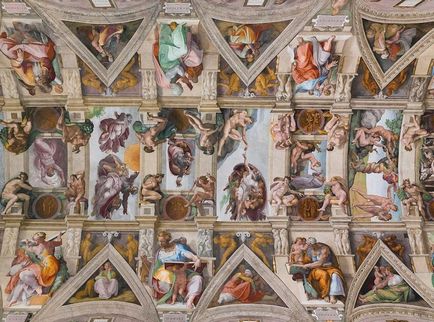 Capela Sistinei Michelangelo, picturi murale Vatican, plafon, autor