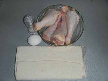 Puff kész leveles tészta csirkével - hogyan lehet leveles tészta, egy lépésről lépésre recept fotók