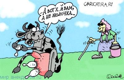 Смішні анекдоти про корову, світ анекдотів