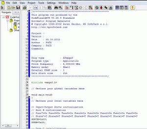 Створення проекту в codevision avr c compiler