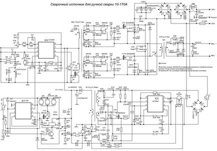 Reakcióvázlat hegesztési inverter - egy áramköri rajza inverteres hegesztő