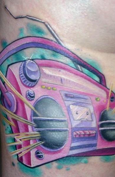 Татуювання магнітофон - значення, ескізи тату і фото