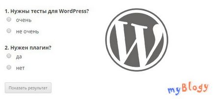 Testme - teste de plugin pentru wordpress, crearea și instalarea testelor pe un blog (site), doar un blog