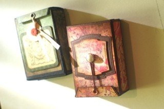 Вінтажна коробочка із застібкою для колоди карт - будинок сірники - вироби з сірників і не тільки