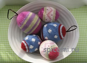 Ouă tricotate pentru Paște cu ace de tricotat (clasa master), tricotat, croșetat, lecții de tricotat