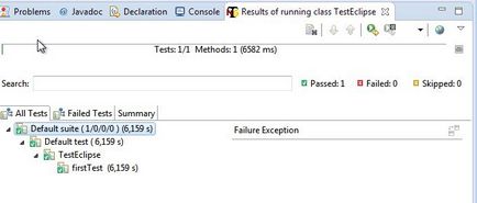 Executarea primului test