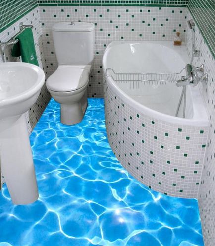 3D emeleten fürdőszoba - 30 kép érdekes megoldások