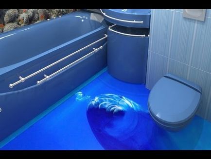 3D підлоги у ванній - 30 фото цікавих рішень