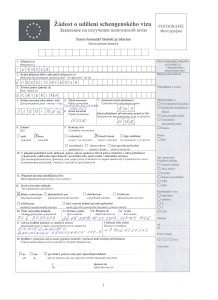 Chestionar pentru viza Schengen în Republica Cehă în anul 2017 exemplu de umplere, eșantion